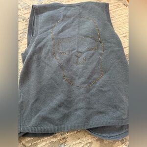 Zadig&Voltaire Cashmere Skull Open Cardigan Sleeveless Vest